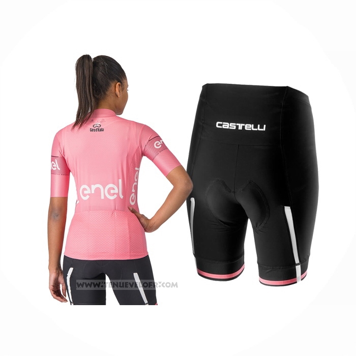 2024 Maillot Cyclisme Femme Giro d'Italia Rose Manches Courtes Et Cuissard